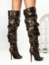 Cizme Dama cu Toc 6XKK10 BROWN | MEI