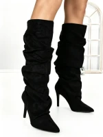 Cizme Dama cu Toc 6XKK9 BLACK | MEI
