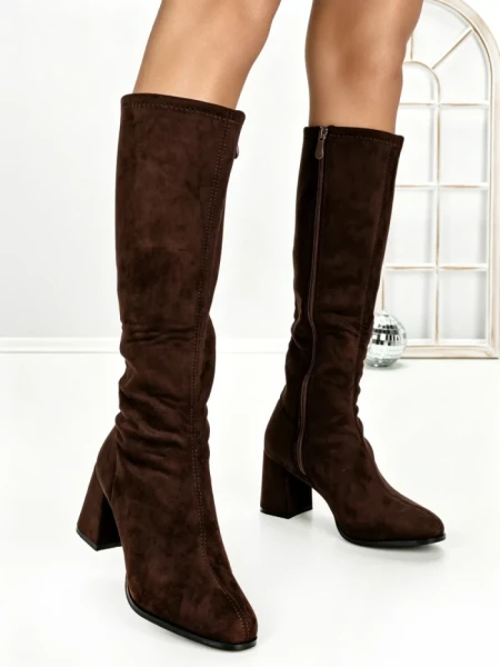 Cizme Dama cu Toc 6GS2 DARK BROWN | MEI