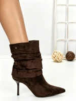Botine cu Toc Subtire 6GS18 DARK BROWN | MEI