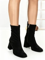 Botine cu Toc Gros 6GS10 BLACK | MEI