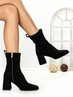 Botine cu Toc Gros 6GS10 BLACK | MEI