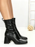 Botine cu Toc Gros 6GS10 BLACK | MEI
