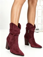 Botine cu Toc Gros 6KV13 WINE | MEI