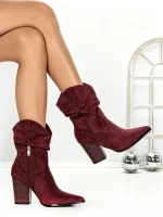 Botine cu Toc Gros 6KV13 WINE | MEI
