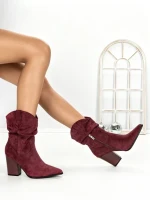 Botine cu Toc Gros 6KV13 WINE | MEI