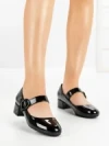 Pantofi cu Toc mic 77-448 BLACK | CM