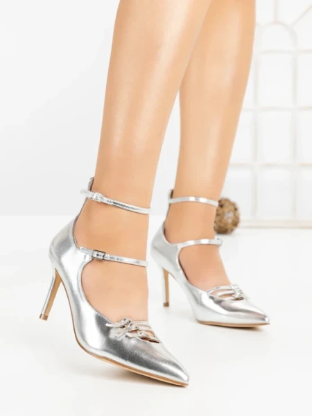 Pantofi Stiletto 77-549 SILVER | CM
