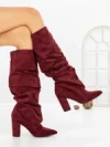 Cizme Dama cu Toc 6XKK11 WINE | MEI