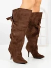Cizme Dama cu Toc 6XKK5 BROWN | MEI