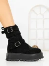 Ghete Dama cu Platforma 66WL19 BLACK | MEI
