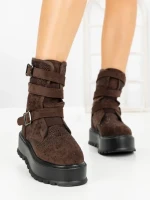 Ghete Dama cu Platforma 66WL19 BROWN | MEI