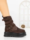 Ghete Dama cu Platforma 66WL19 BROWN | MEI