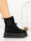 Ghete Dama cu Platforma 66WL30 BLACK | MEI