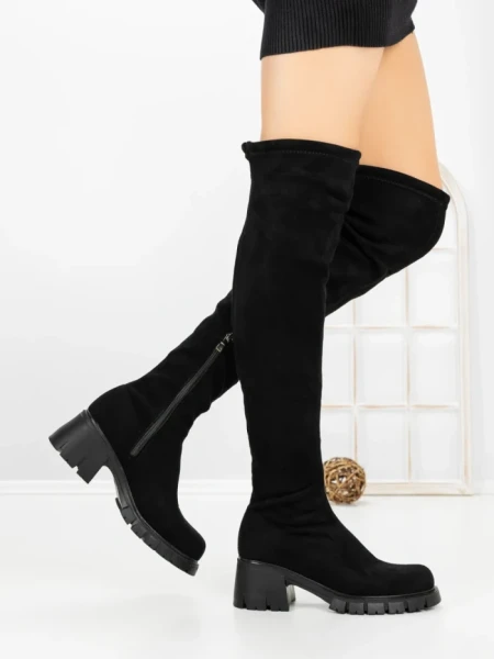 Cizme Dama cu Toc 67WL22 BLACK | MEI