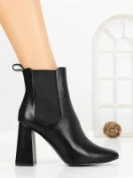 Botine cu Toc Gros V8-08 BLACK | VIVIRICH