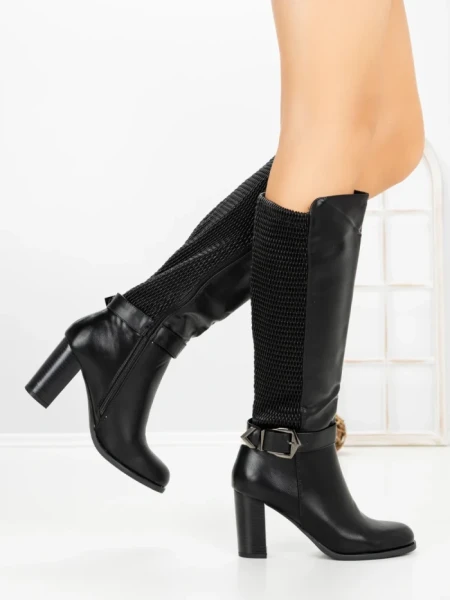 Cizme Dama cu Toc 78-2 BLACK | VIVIRICH