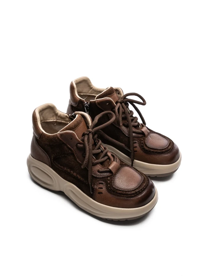 Ghete Dama din piele naturala 10875 BROWN | FRANCO GERARDO