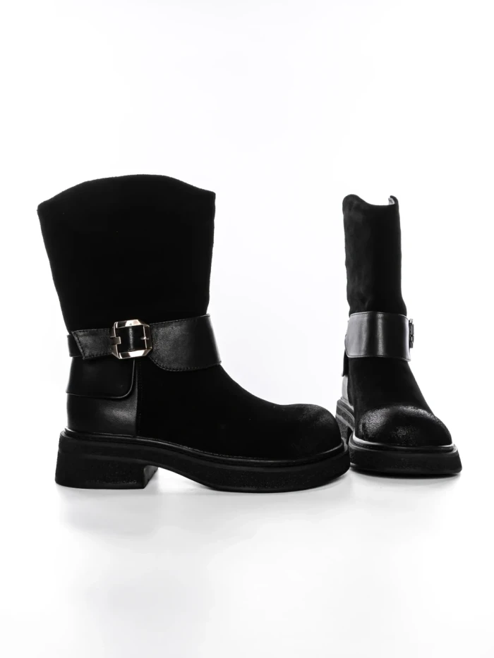 Ghete Dama din piele naturala 5150-2 BLACK | ADVANCER