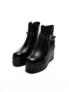 Ghete Dama cu Platforma K151-255 BLACK | ADVANCER
