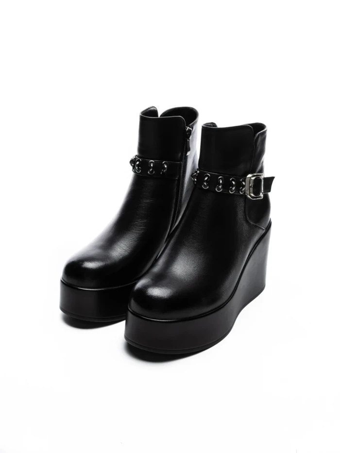 Ghete Dama cu Platforma K151-255 BLACK | ADVANCER