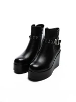 Ghete Dama cu Platforma K151-255 BLACK | ADVANCER