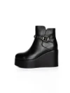 Ghete Dama cu Platforma K151-255 BLACK | ADVANCER