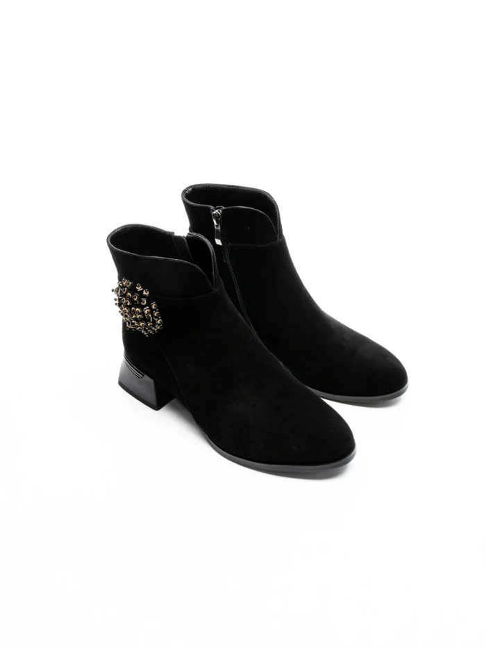 Ghete Dama din piele naturala K192-259R BLACK | ADVANCER