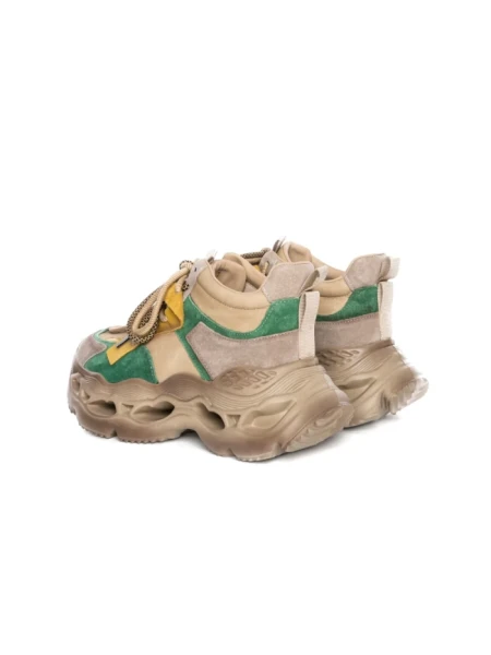 Pantofi Sport Dama din piele naturala HY6322 GREEN-YELLOW | ADVANCER