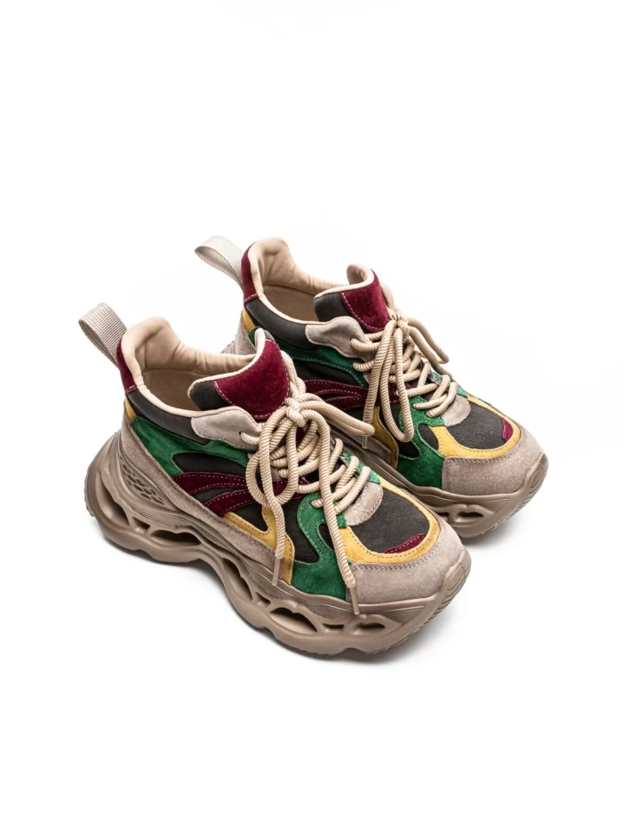 Pantofi Sport Dama din piele naturala HY6398 BROWN-WINE | ADVANCER