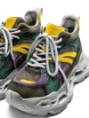 Pantofi Sport Dama din piele naturala HY6398 DARK GREEN-YELLOW | ADVANCER