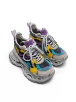 Pantofi Sport Dama din piele naturala HY6398 DARK GREY-PURPLE | ADVANCER