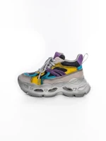 Pantofi Sport Dama din piele naturala HY6398 DARK GREY-PURPLE | ADVANCER
