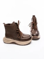 Ghete Dama din piele naturala 7150 COFFEE | ADVANCER