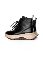 Ghete Dama din piele naturala 7150 BLACK | ADVANCER