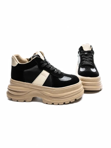 Ghete Dama cu Platforma 1150 BLACK | ADVANCER