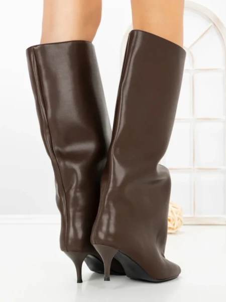 Cizme Dama cu Toc C-395 BROWN | STEPHAN