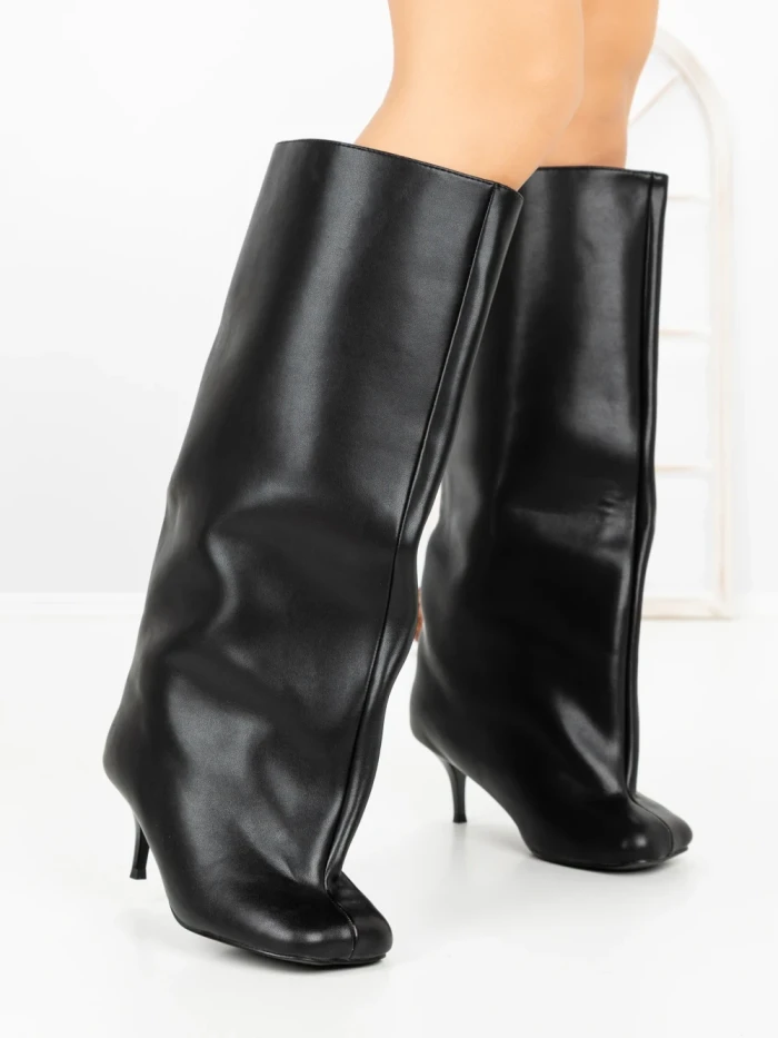 Cizme Dama cu Toc C-395 BLACK | STEPHAN