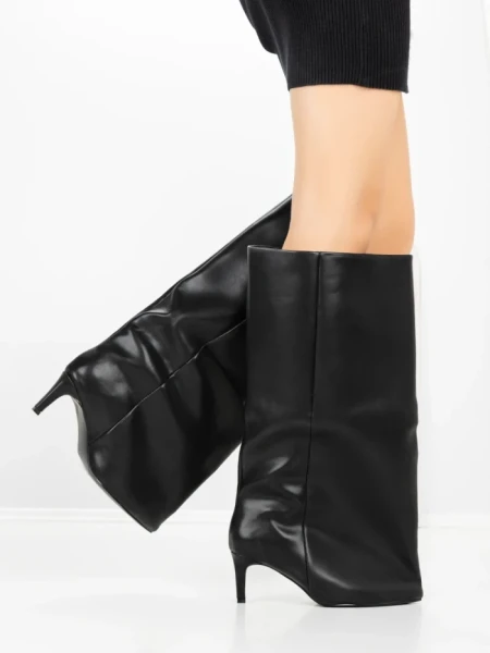 Cizme Dama cu Toc C-394 BLACK | STEPHAN