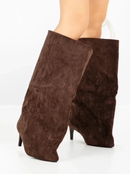 Cizme Dama cu Toc C-394 BROWN | STEPHAN
