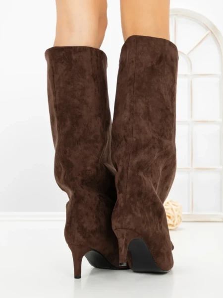 Cizme Dama cu Toc C-394 BROWN | STEPHAN