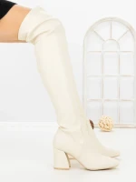 Cizme Dama cu Toc LQ-42 BEIGE | STEPHAN