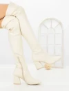 Cizme Dama cu Toc LQ-42 BEIGE | STEPHAN