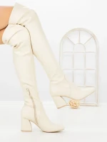 Cizme Dama cu Toc LQ-42 BEIGE | STEPHAN