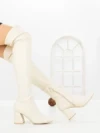 Cizme Dama cu Toc LQ-42 BEIGE | STEPHAN