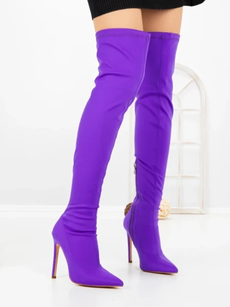 Cizme Dama cu Toc C-289 PURPLE | STEPHAN