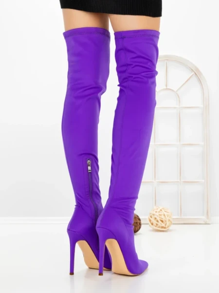 Cizme Dama cu Toc C-289 PURPLE | STEPHAN