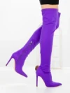 Cizme Dama cu Toc C-289 PURPLE | STEPHAN