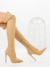 Cizme Dama cu Toc C-289 BEIGE | STEPHAN