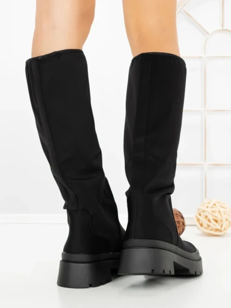 Cizme Dama cu Platforma C-175 BLACK | STEPHAN